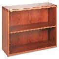 HON 10700 Series 2-Shelf Wood Bookcase - Medium Oak