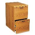 HON 10500 Series 2-Drawer Locking Pedestal File Cabinet - Oak
