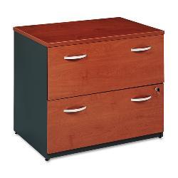 Bush Series C 2-Drawer File Cabinet - Cherry/Graphite Gray