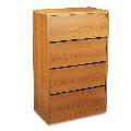HON 10500 Series 4-Drawer Lateral File Cabinet - Medium Oak