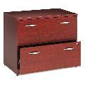 Bush Series C 2-Drawer Lateral File Cabinet - Mahogany