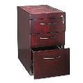 Creative Corsica 3-Drawer Veneer Pedestal File Cabinet - Mahogany