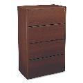 HON 10700 Series 4-Drawer Lateral File Cabinet - Mahogany