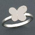 Sterling Silver Cubic Zirconia Butterfly Ring (China) (Size 7)