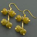 Goldplated Aventurine Dangle Earrings (India)