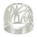 Sterling Silver Wavy Cutout Fashion Ring