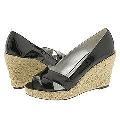 rsvp Jean Black Patent Pumps/Heels