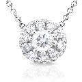 14k White Gold 1/3ct TDW Round Diamond Necklace (H-I, I1-I2)
