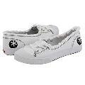 Steve Madden Snazzyy White Fabric Athletic