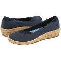 Grasshoppers Shellie Navy Satin Stretch Twill Loafers