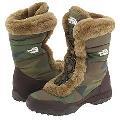 The North Face Women's Nuptse Faux Fur II Camo Green/Vintage White Boots