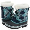 Sorel Kids Yoot Pac™ (Toddler) Aqua Marine Plaid Boots