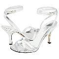 Lumiani Zada Silver Nappa Sandals