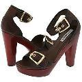 Steve Madden Contour Brown Leather Sandals