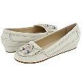 Steve Madden Beat Itt White Leather Pumps/Heels