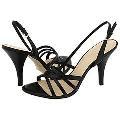 Nine West Mocha Black Leather Sandals