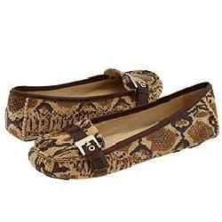 MICHAEL Michael Kors Alexandra Driver Camel Embossed Snake