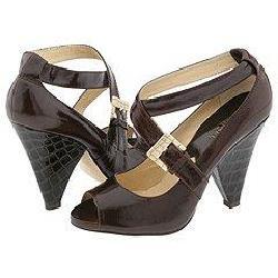 MICHAEL Michael Kors Alexandra Cross Strap Coffee Crinkled