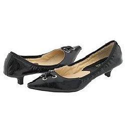 MICHAEL Michael Kors Astor Grommet Kitten Black Patent