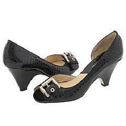 MICHAEL Michael Kors Brookville Open Toe Black Patent