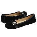 MICHAEL Michael Kors Alexandra Driver Black Suede Flats