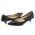 MICHAEL Michael Kors Astor Grommet Kitten Black Patent Pumps/Heels