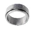 Stainless Steel Heart Spinner Band