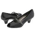 Naturalizer Banded Black Leather Pumps/Heels