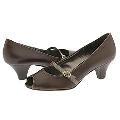 Naturalizer Banded Stella Coffee Leather Pumps/Heels