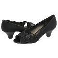 Naturalizer Bewilder Black Lazer Fabric/Leather Pumps/Heels
