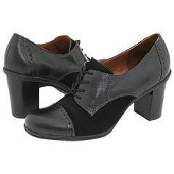 Naturalizer Kister Black Leather/Suede Oxfords