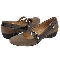 Naturalizer Miracle Malt Taupe Suede/Brown Patent Flats