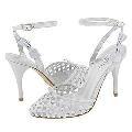 rsvp Brigitte Silver Satin Pumps/Heels