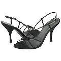 rsvp Delish Black Satin Pumps/Heels