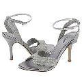 rsvp Lacey Silver Satin W/ Beige Lace Pumps/Heels