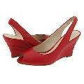 Type Z Coral Red Leather Pumps/Heels