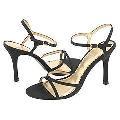 rsvp Beth Black Satin Pumps/Heels