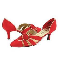 Bouquets Treva Red/Satin/Gold Pumps/Heels