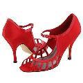 rsvp Liz Red Satin W/Patent Trim Pumps/Heels
