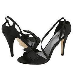 rsvp Mardi Black Satin Pumps/Heels