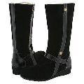 Fitzwell Olga Black Kid Suede Boots