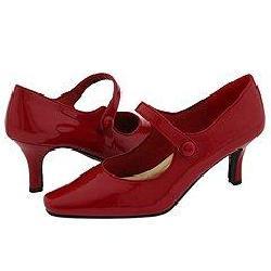 Bouquets Mary Jane Red Patent Pumps/Heels