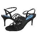 Fitzwell Deanna Black Satin Sandals