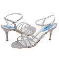 Fitzwell Deanna Silver Satin Sandals