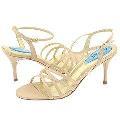 Fitzwell Deanna Gold Satin Sandals