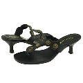 Bouquets Adel Black Leather Sandals