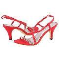 rsvp Encore Red Satin Sandals