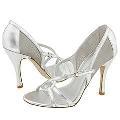 rsvp Darby Silver Metallic Leather Pumps/Heels
