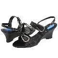 Fitzwell Gianna Black Kid Sandals