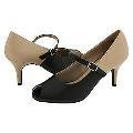 Bouquets Mackenzie Black Leather/Taupe Leather Pumps/Heels